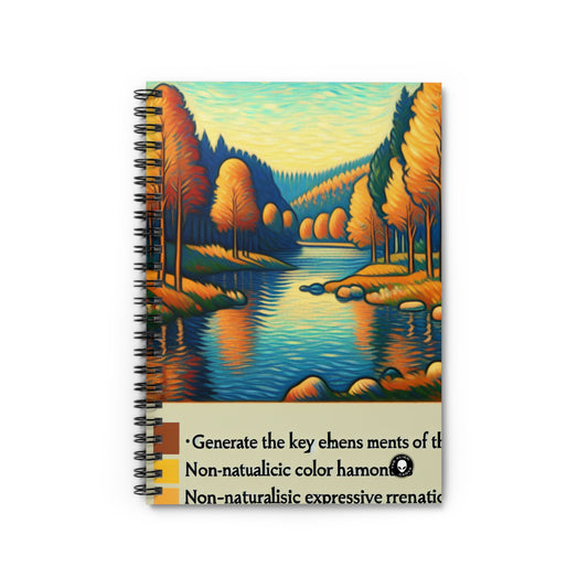 "Untamed Jungle: Expressive Fauvist Imagery" - The Alien Spiral Notebook (Ruled Line) Fauvism