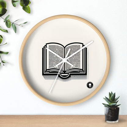 "Una historia singular: tipografía monocromática" - El minimalismo del reloj de pared alienígena