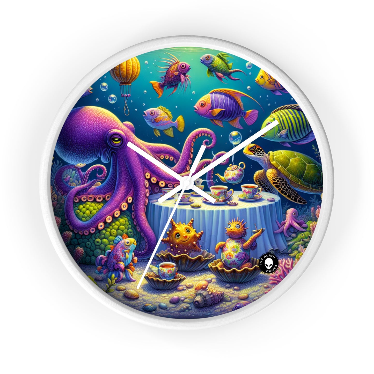 "Tea Time Under the Sea" - The Alien Wall Clock