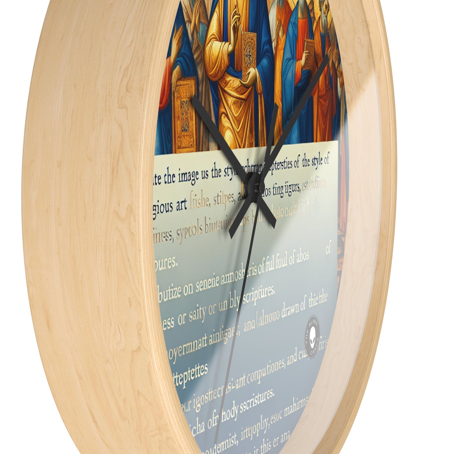 "Forged in Faith: The Journey from Despair to Hope" - The Alien Wall Clock Religious Art