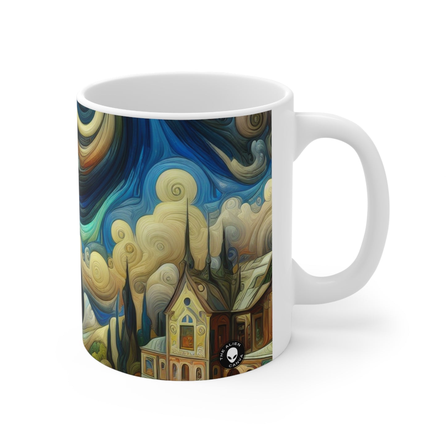 "Fusion of Aesthetics: Exploring Artistic Styles in Harmony" - The Alien Ceramic Mug 11oz Stules