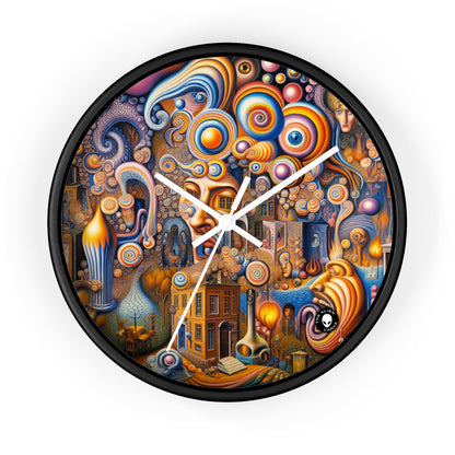 "Melted Time: A Whimsical Dance of Dreams" - The Alien Wall Clock Surrealism