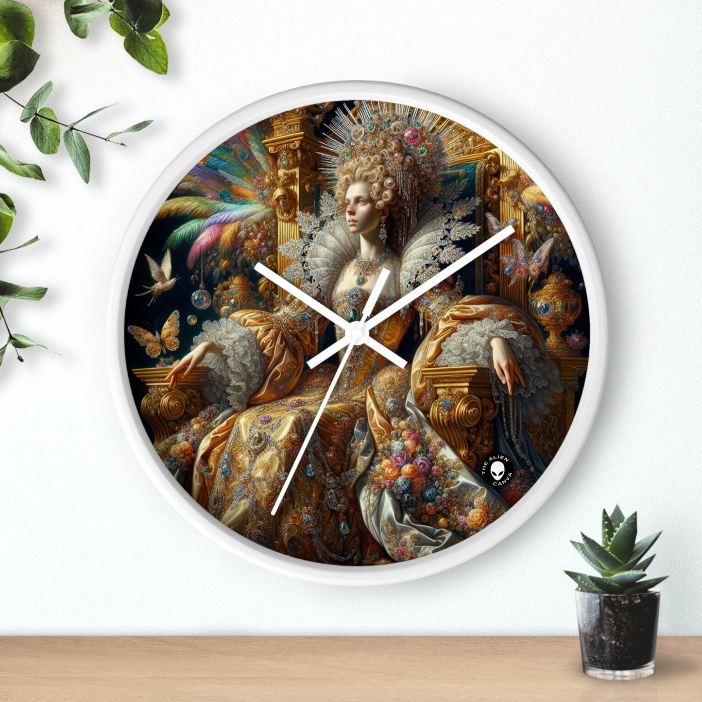 "El esplendor de una reina del Renacimiento" - El reloj de pared alienígena rococó