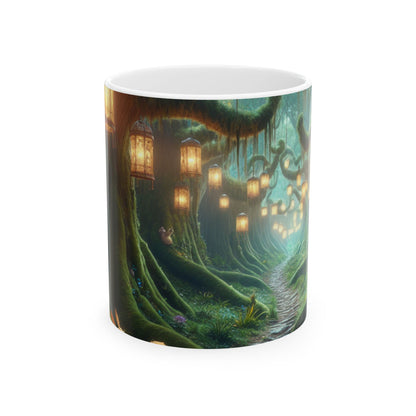 « Aventure dans la forêt enchantée » – La tasse en céramique Alien 11 oz