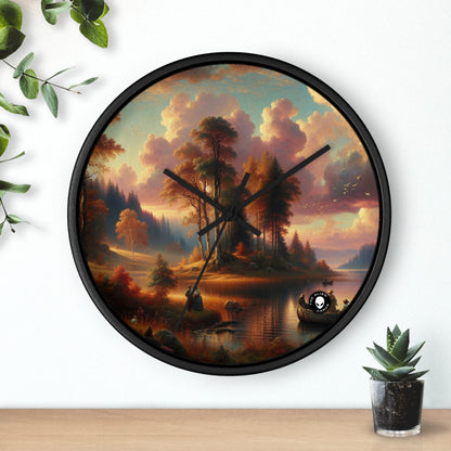 "Whispers of Love in the Enchanted Forest" - The Alien Wall Clock Romanticism