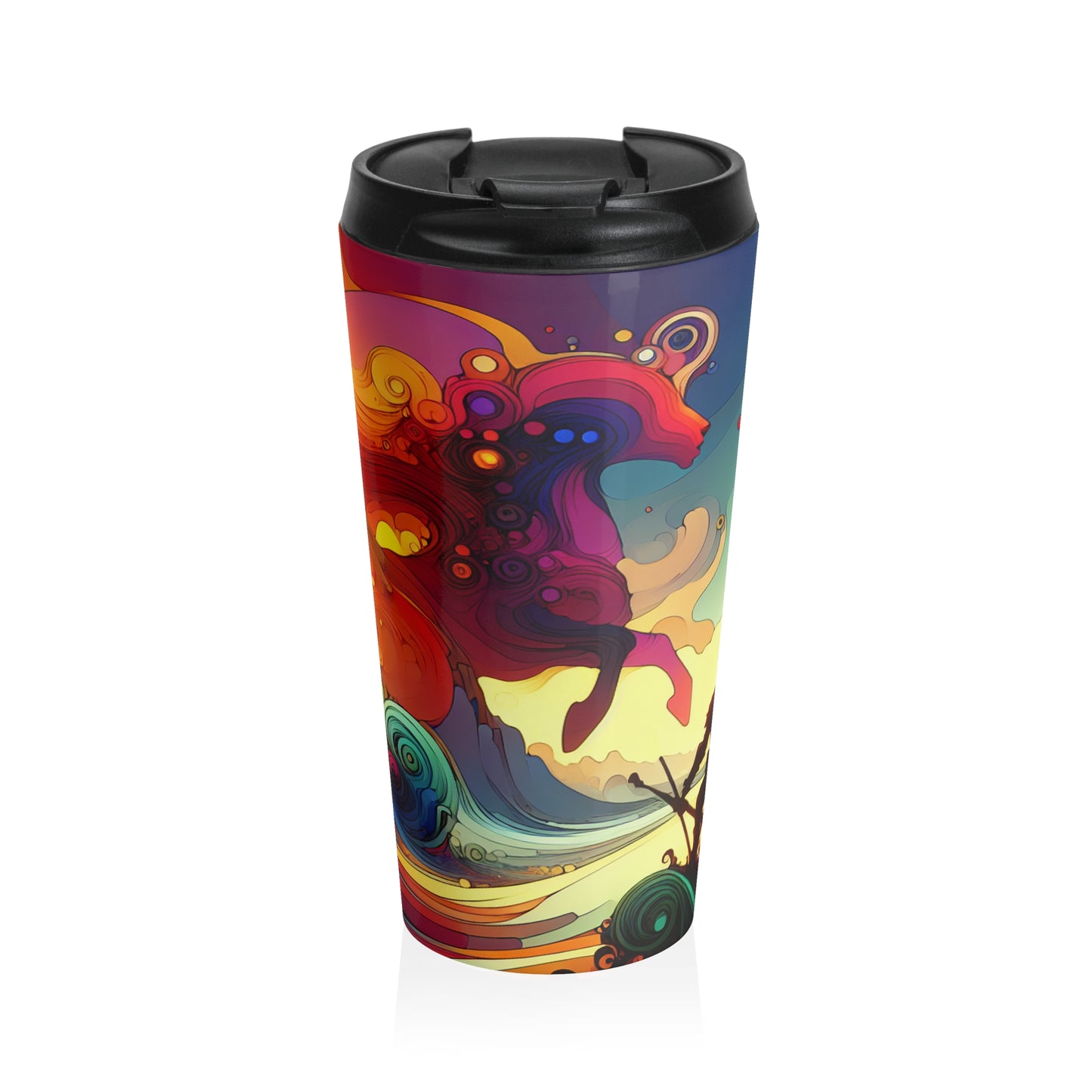 "Crossovers Clash: The Ultimate Battle of Dimensions" - The Alien Stainless Steel Travel Mug Video Game Art