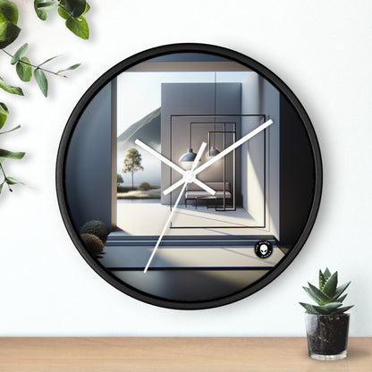 "Equilibrio monocromático: una exploración minimalista del equilibrio" - El minimalismo del reloj de pared alienígena