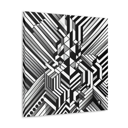 "Perception in Motion: A Mind-Bending Op Art Masterpiece" - The Alien Canva Op Art