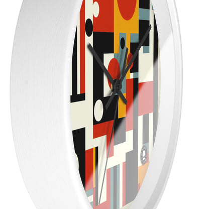 "Paysage urbain futuriste : harmoniser l'art et la technologie dans un chef-d'œuvre constructiviste dynamique" - The Alien Wall Clock Constructivism