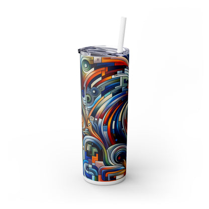 "Harmony in Motion: A Kinetic Exploration" - The Alien Maars® Skinny Tumbler with Straw 20oz Kinetic Art
