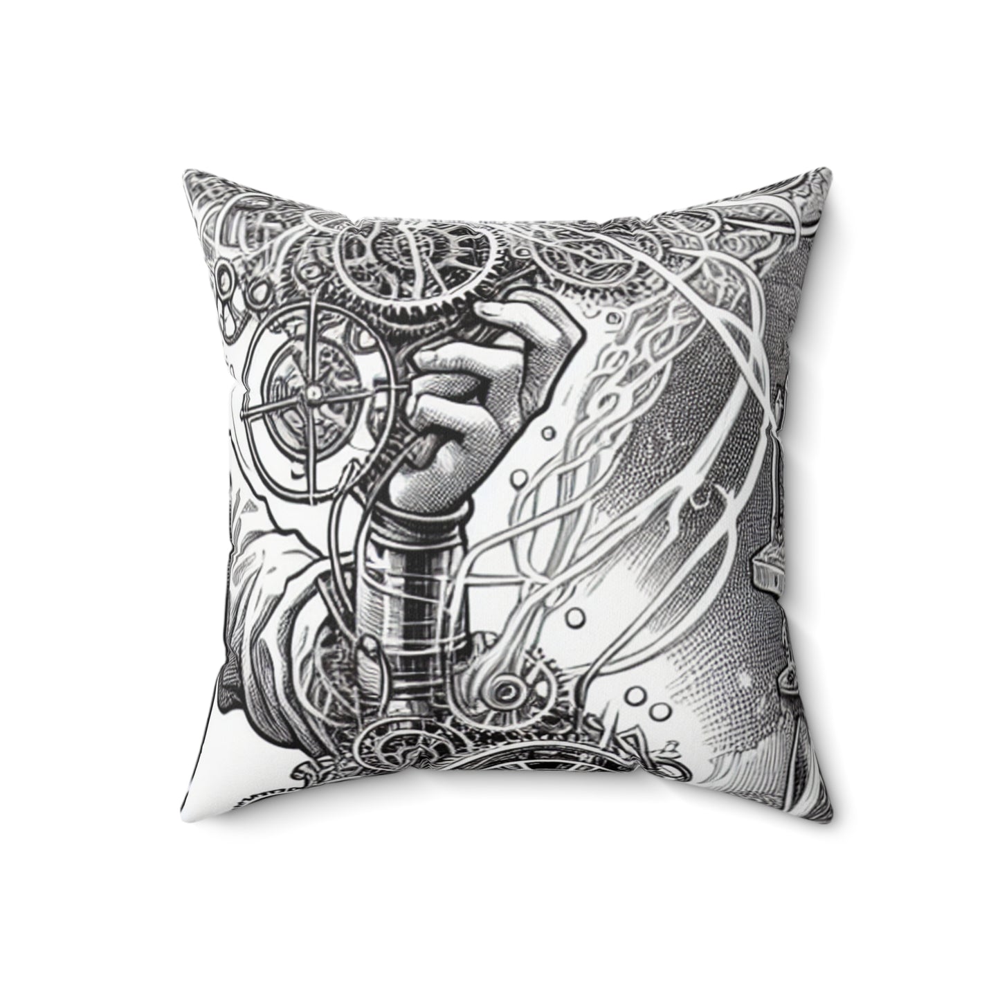 "Dream Weaver" - The Alien Spun Polyester Square Pillow Manga/Anime Art Style