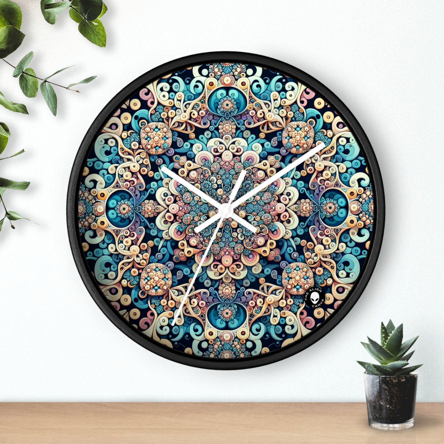 "Flight of Geometry: Algorithmic Art Inspired by Avian Movement" - The Alien Wall Clock Algorithmic Art