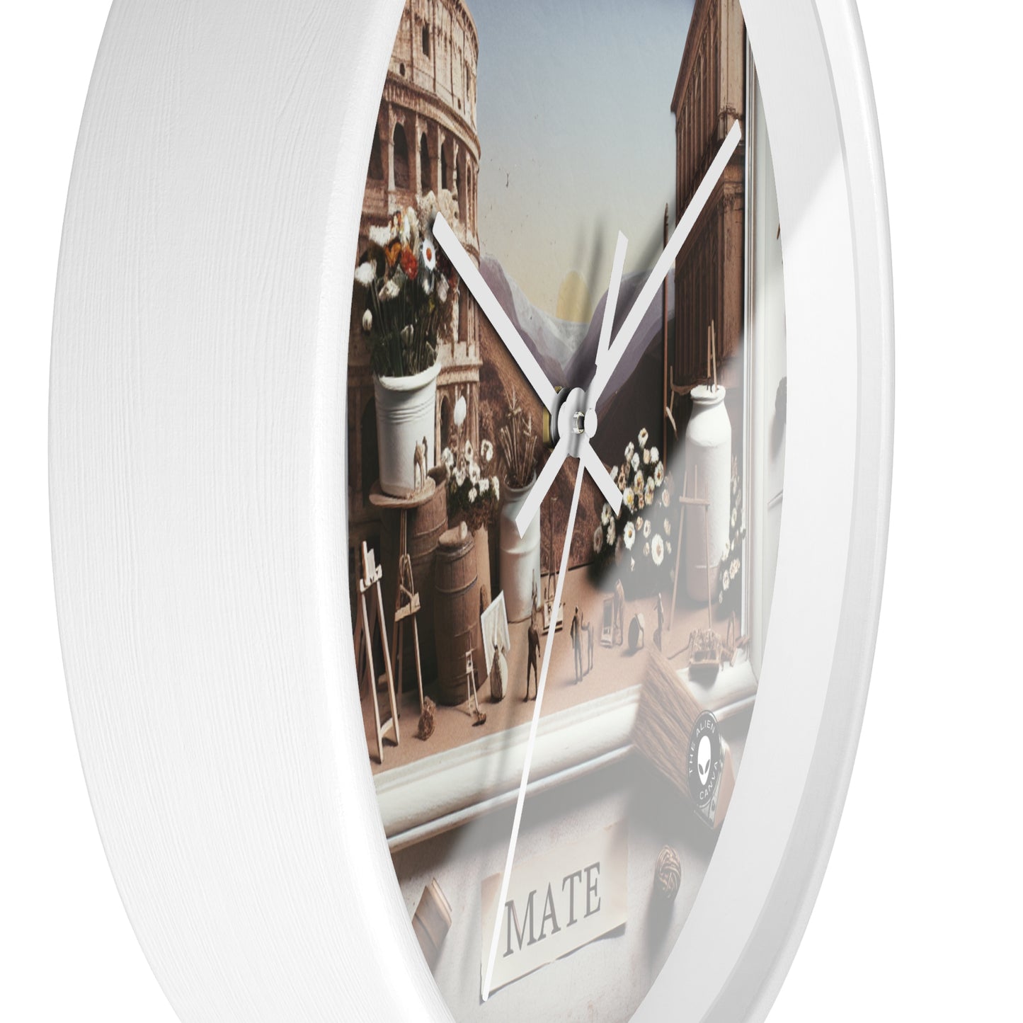 "Elemental Elegance: A Mixed Media Tribute to Arte Povera" - The Alien Wall Clock Arte Povera