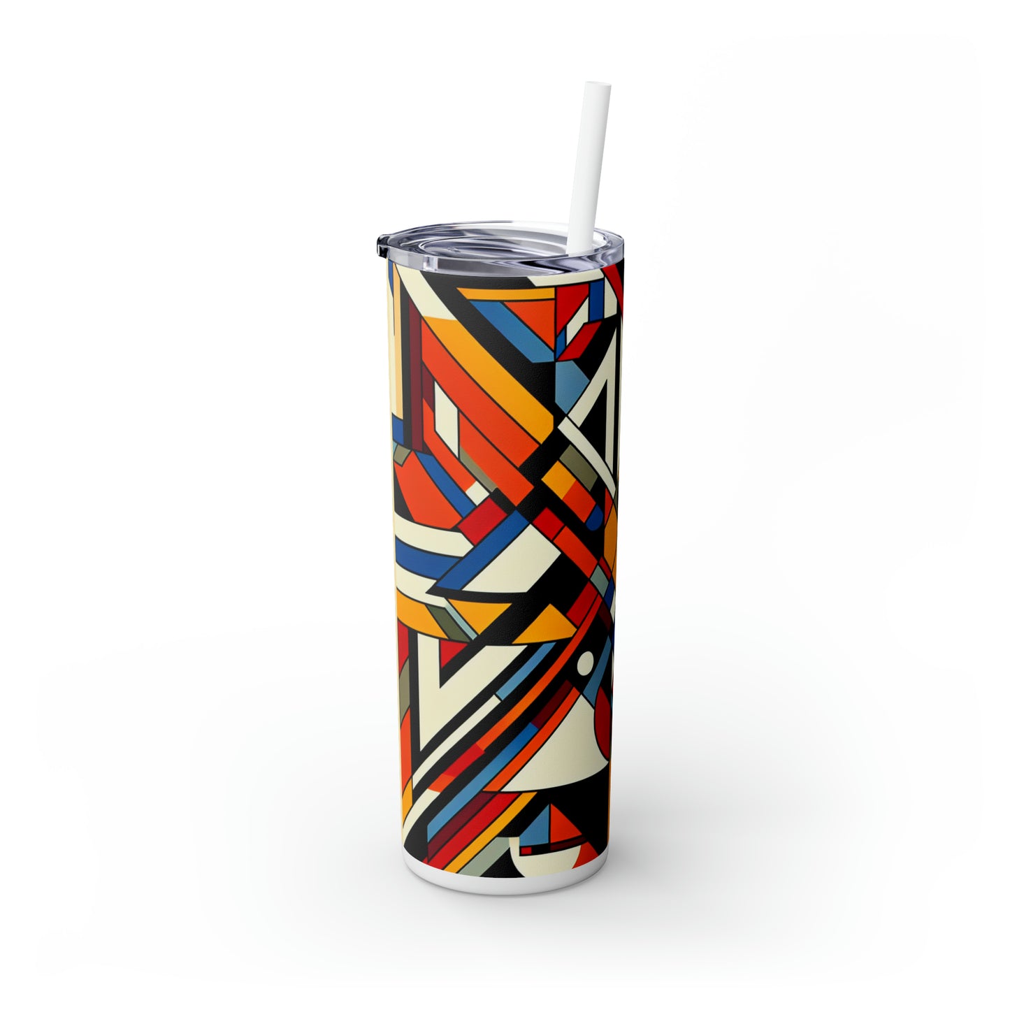 "United We Stand: A Constructivist Call for Equality" - The Alien Maars® Skinny Tumbler with Straw 20oz Constructivism