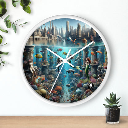 « Seascape Serenity : Un havre sous-marin » – L'horloge murale Alien