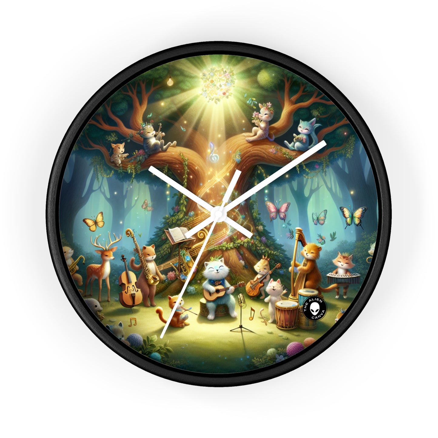 "Enchanted Forest Jam" - L'horloge murale extraterrestre