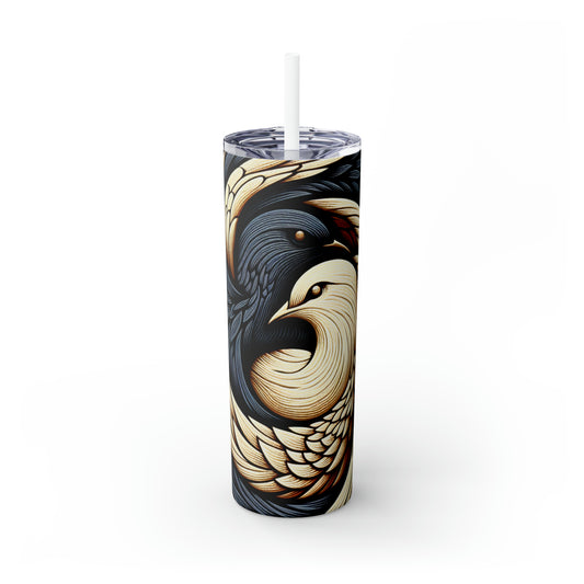 "A Hope For Peace" - The Alien Maars® Skinny Tumbler with Straw 20oz Symbolism Style