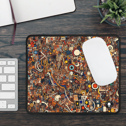 "Dadaist Delirium: A Chaotic Collage Adventure" - The Alien Gaming Mouse Pad Dadaism