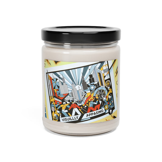 "Constructive City: A Vibrant Celebration of Urban Progress" - The Alien Scented Soy Candle 9oz Constructivism