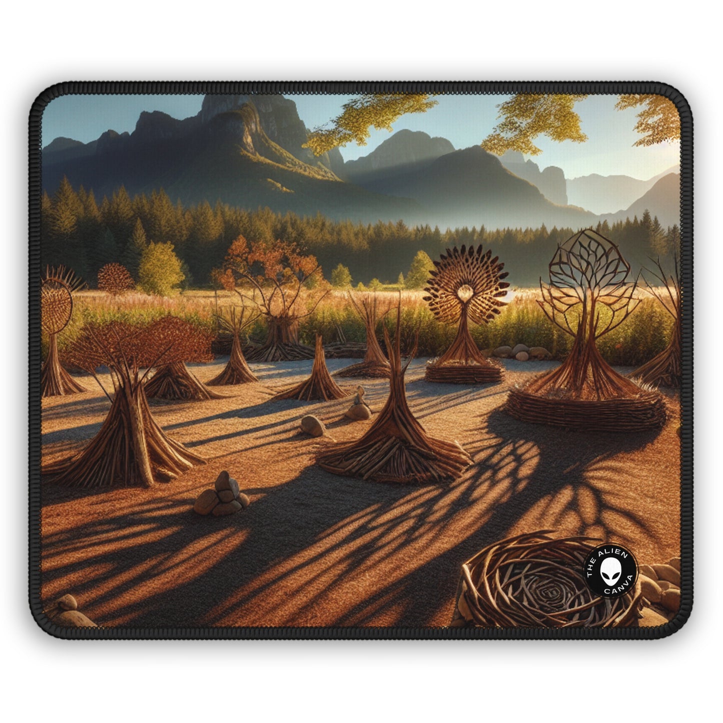 "Metamorfosis: una cautivadora celebración de transformación y renacimiento del Land Art" - The Alien Gaming Mouse Pad Land Art