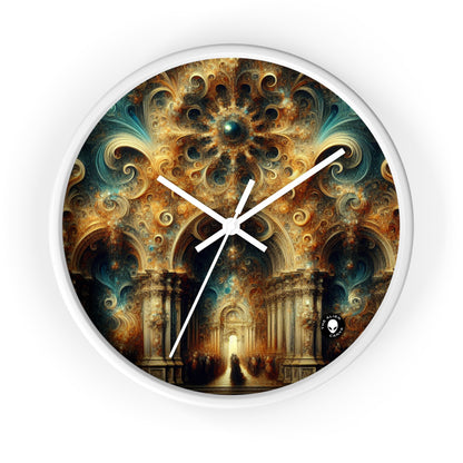 "Opulent Feasting: A Baroque Banquet" - The Alien Wall Clock Baroque