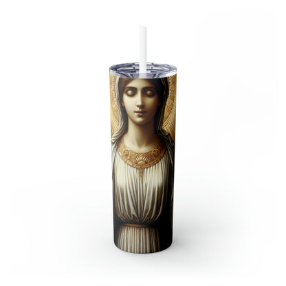 « La Madone Radieuse » - The Alien Maars® Skinny Tumbler avec Paille 20oz Art Religieux