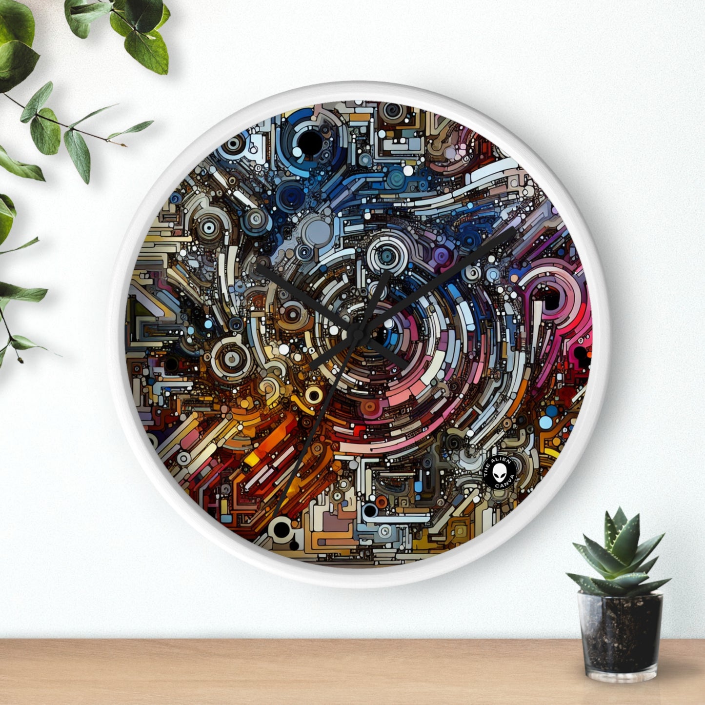 "Deconstructing Power: A Post-structuralist Exploration of Language" - The Alien Wall Clock Post-structuralist Art