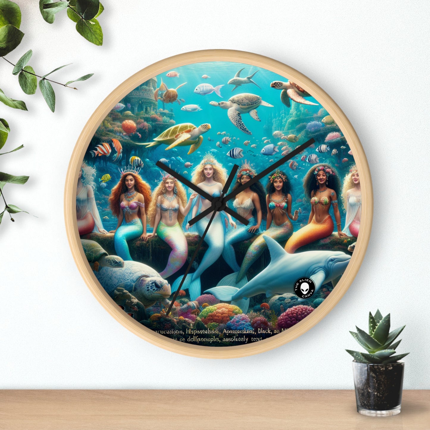 "Dive into the Enchanted Abyss: A Mermaid's Paradise" - The Alien Wall Clock