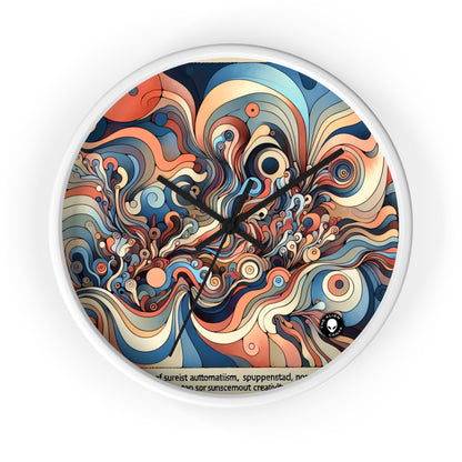 "Unleashing the Unconscious: A Surrealistic Exploration" - The Alien Wall Clock Surrealist Automatism