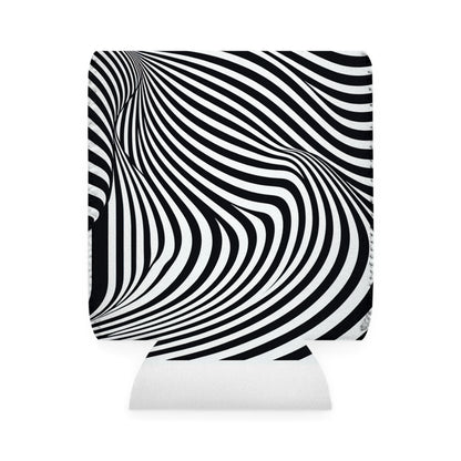 "Optical Illusion Wave" - ​​L'Alien Can Cooler Sleeve Op Art Style