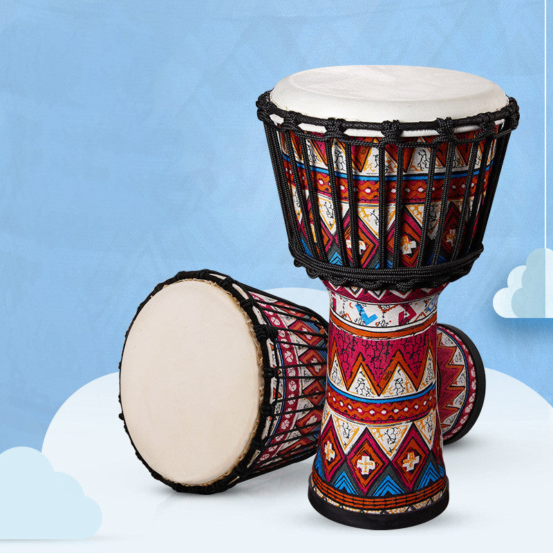 Qiangu Sheepskin African Drum Cloth Handmade Drum For Children''s Kindergarten Beginners 8 "10" Professional Yunnan Lijiang Drum