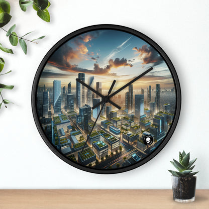 "Future Metropolis: A Neo-Futuristic Urban Utopia" - The Alien Wall Clock Neo-futurism