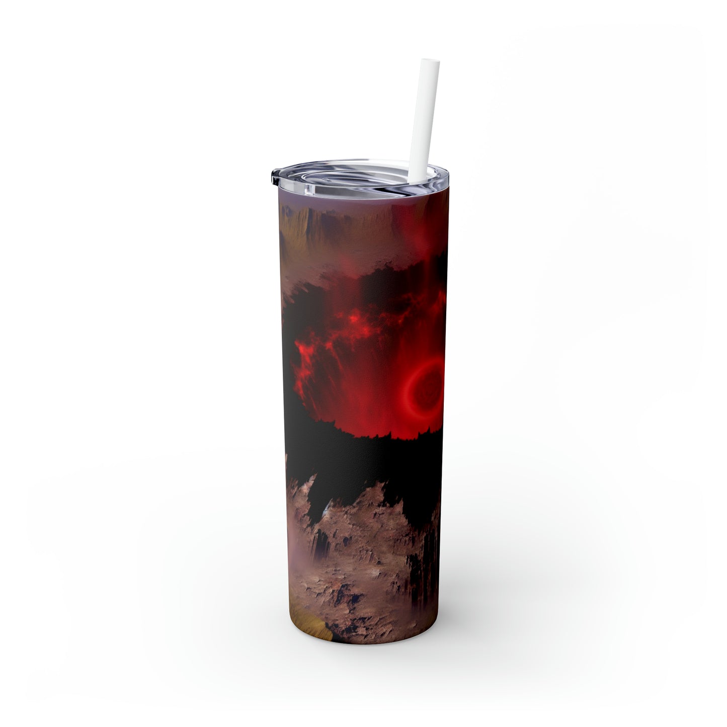 "Fallen Power: The Destruction of the Rings of Power" - The Alien Maars® Skinny Tumbler with Straw 20oz