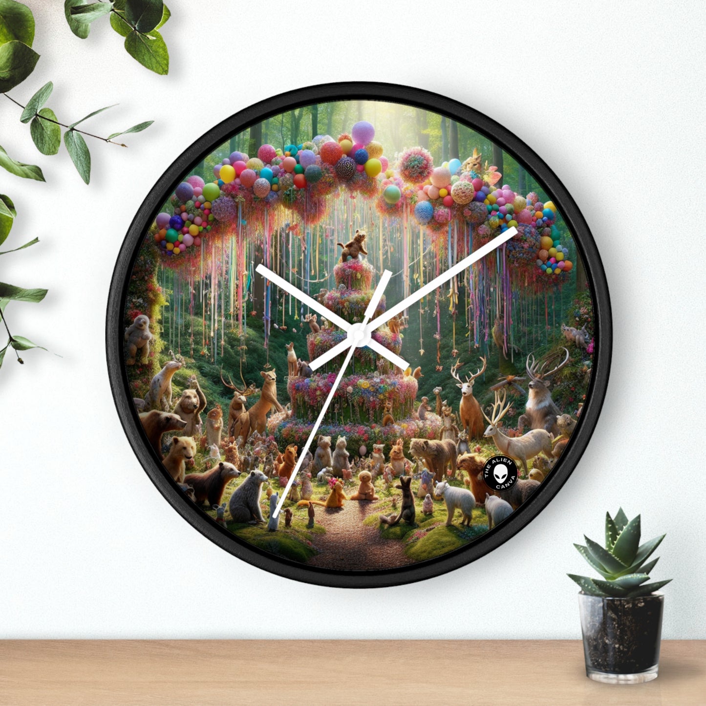 "Forest Fiesta" - The Alien Wall Clock