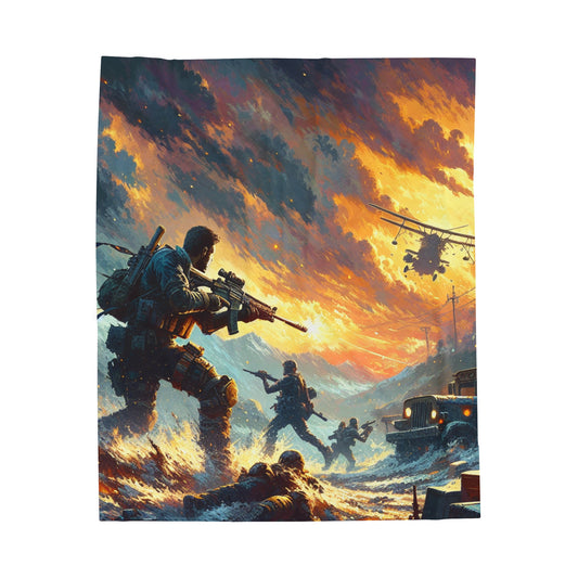 "Recreating a Game-themed Masterpiece" - The Alien Velveteen Plush Blanket Video Game Art Style