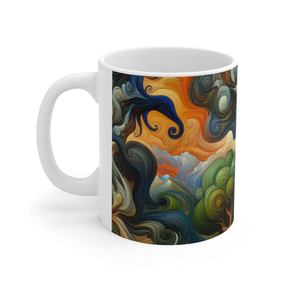 "Fusion of Aesthetics: Exploring Artistic Styles in Harmony" - The Alien Ceramic Mug 11oz Stules