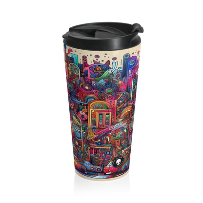 "Unity in Diversity: A Graffiti Mural of the Animal Kingdom" - The Alien Stainless Steel Travel Mug Graffiti Art