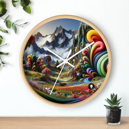 « Montagnes de bonbons et vallées fantaisistes » – L'horloge murale extraterrestre