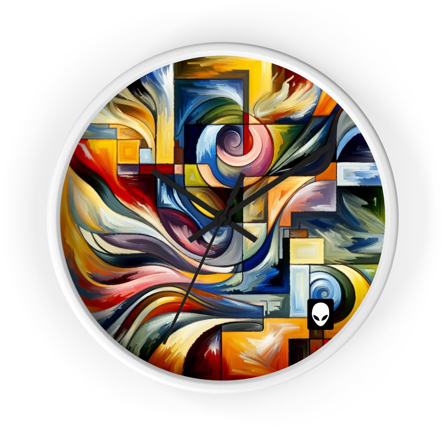 "A Tension of Shapes" - The Alien Wall Clock Abstract Expressionism Style