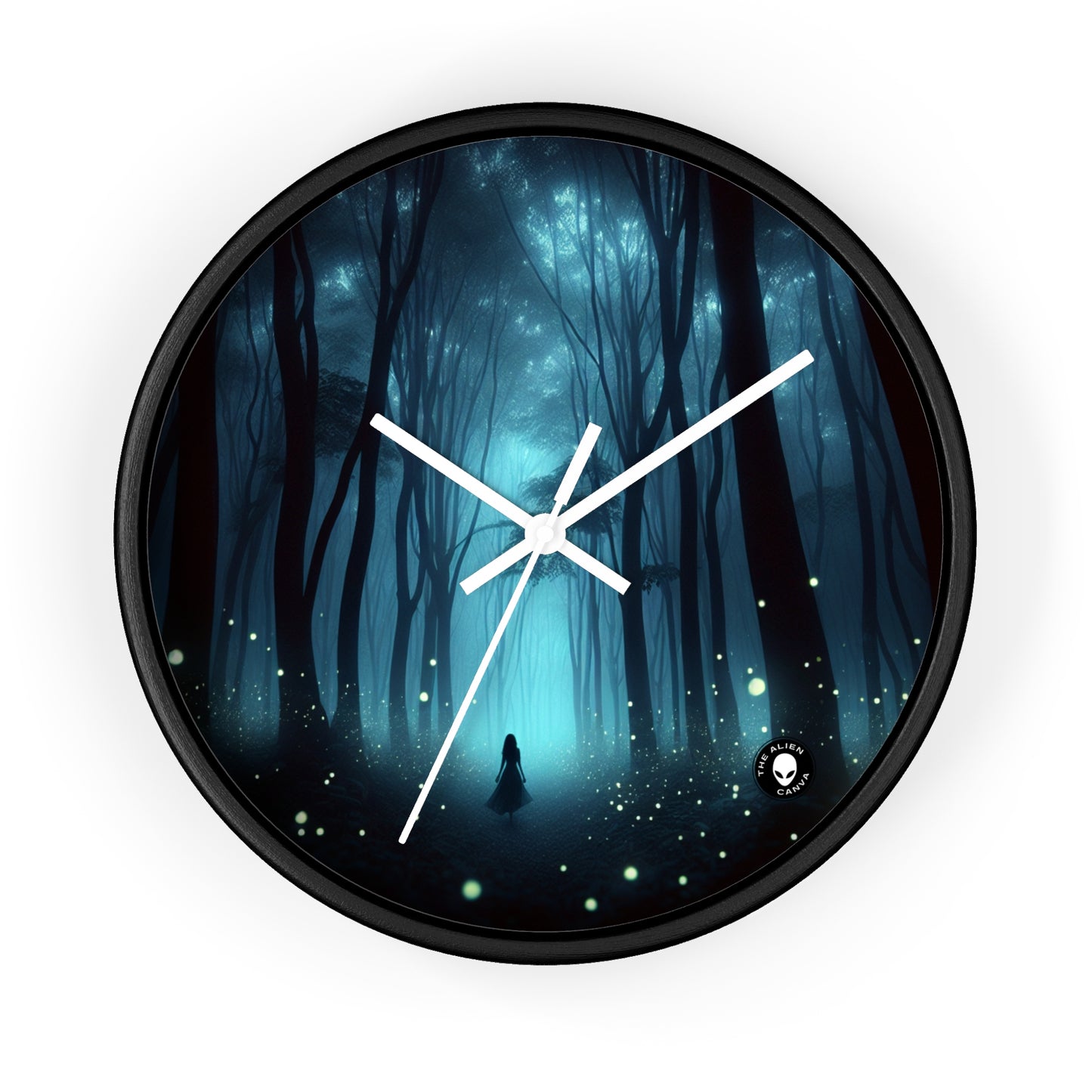 "Guided by Fireflies: A Forest's Secret Lightshow" - The Alien Wall Clock