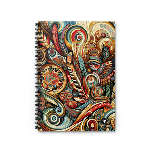 "Sacred Southwest: A Celebration of Indigenous Art" - The Alien Spiral Notebook (Ruled Line) Indigenous Art