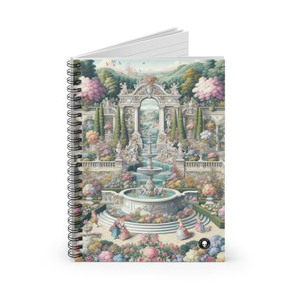 "Garden Elegance: A Rococo Affair" - The Alien Spiral Notebook (Ligne Lignée) Rococo