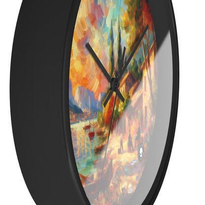 Golden Dusk: A Serene Impressionist Stroll by the Water - The Alien Wall Clock Impressionism