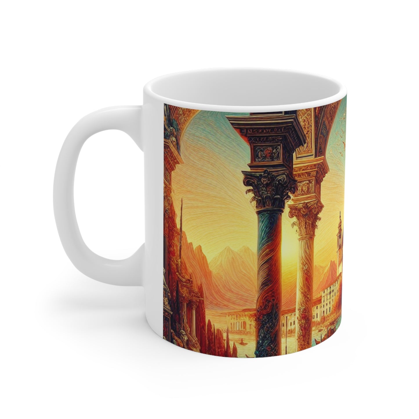 Venetian Dreams: A Fantastical Twist on the Famous Canals - The Alien Ceramic Mug 11oz Venetian School