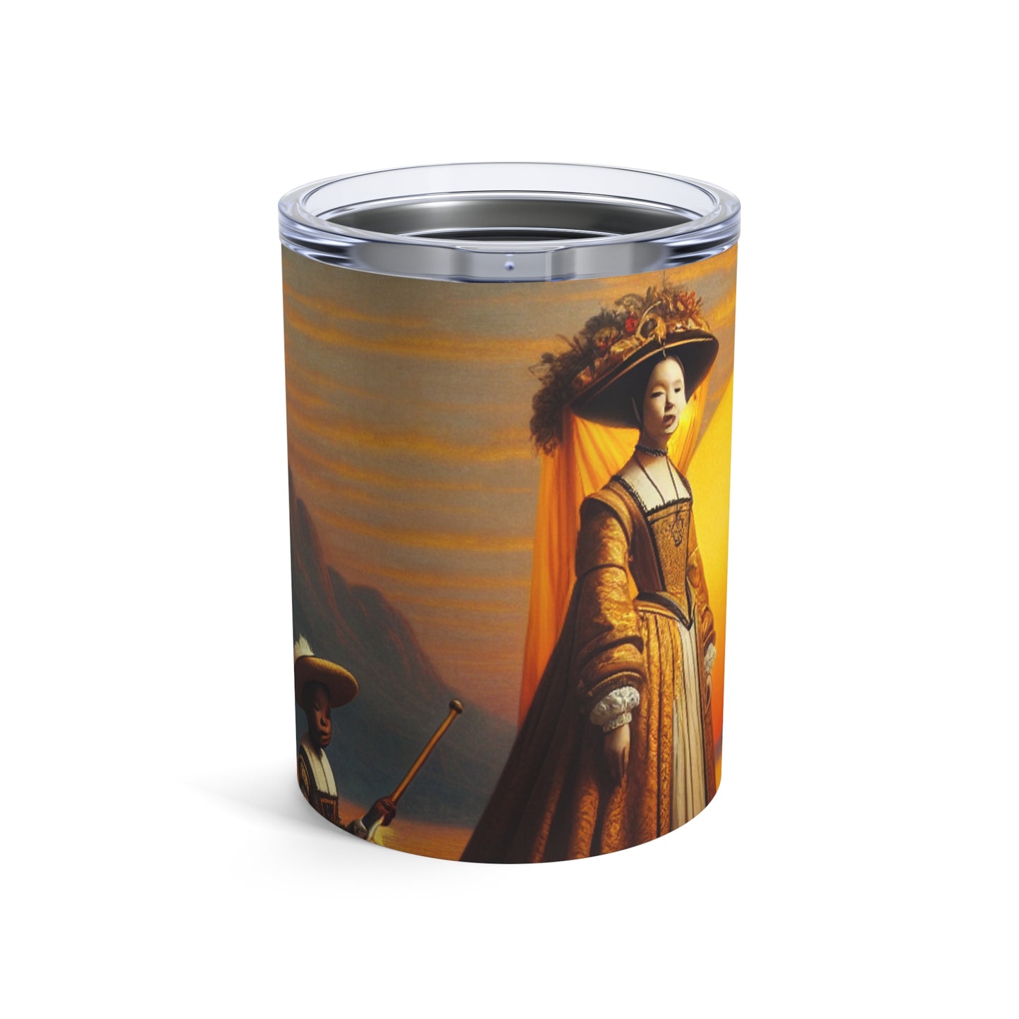 "Crepúsculo dorado en la góndola italiana" - The Alien Tumbler 10oz Renaissance Art Style