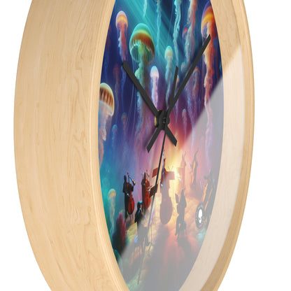 "Jellyfish Serenade: An Underwater Symphony" - The Alien Wall Clock