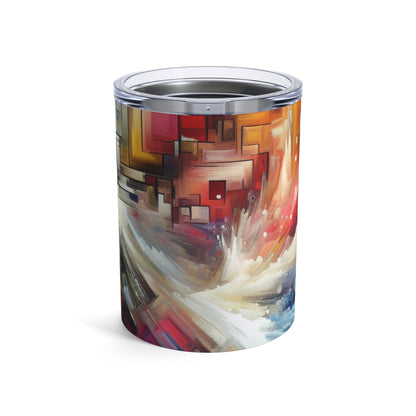 "La fureur de la nature : une interprétation expressionniste abstraite d'un orage déchaîné" - The Alien Tumbler 10oz Expressionnisme abstrait