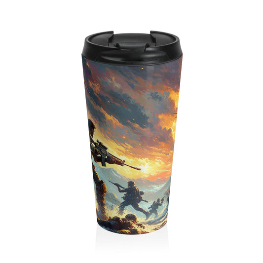 "Recreating a Game-themed Masterpiece" - The Alien Stainless Steel Travel Mug Video Game Art Style