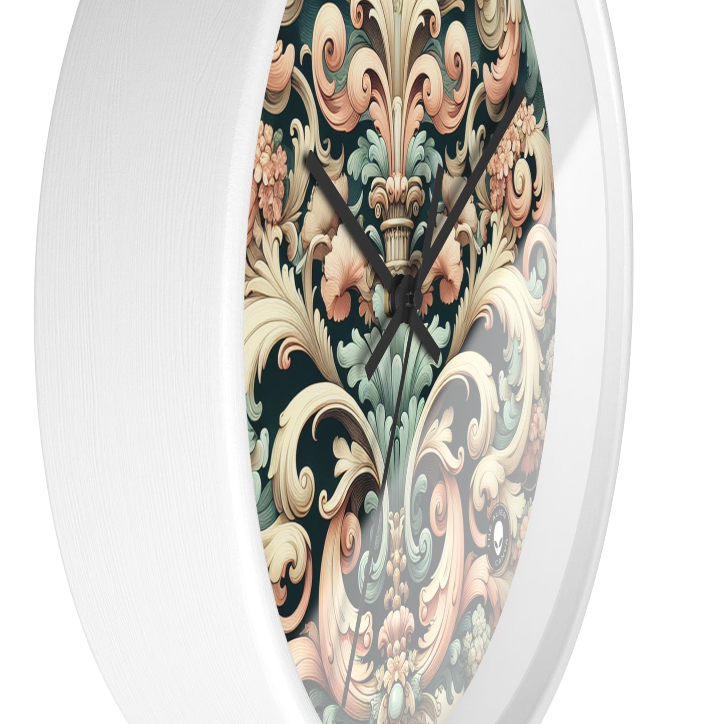 "Garden of Whimsy: A Rococo Fête" - The Alien Wall Clock Rococo