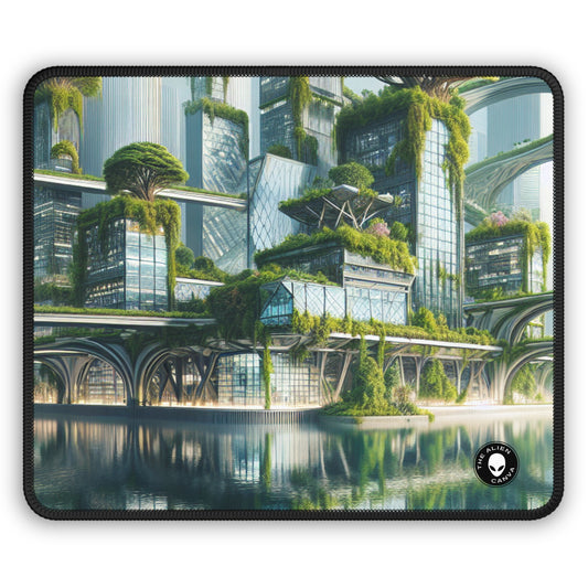 "Nature's Fusion : Un paysage urbain futuriste" - Le tapis de souris Alien Gaming